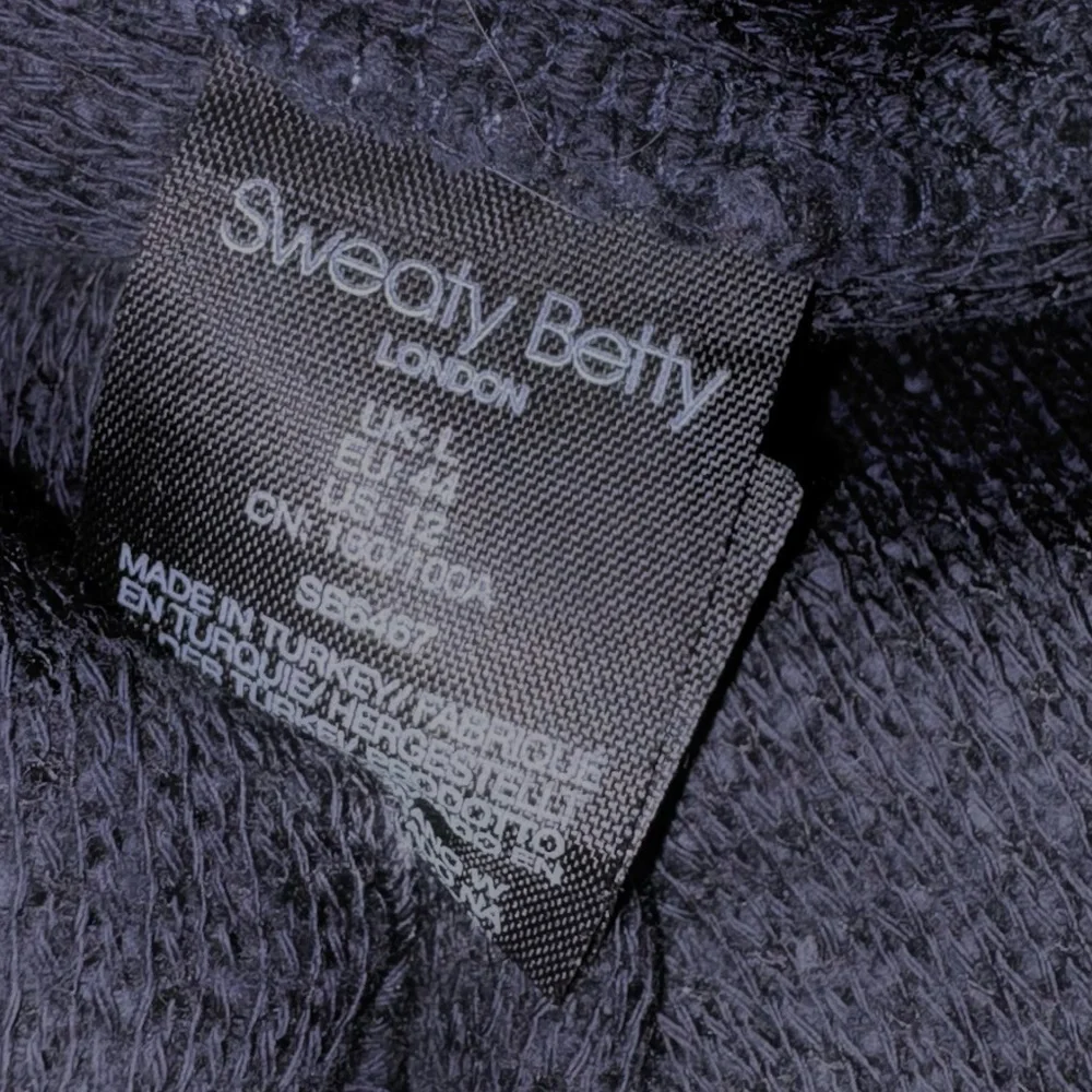 Sweaty Betty Navy Boucle Full Zip High Neck Restful Jacket Size 12 Pocket - Picture 5 of 5
